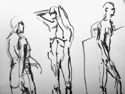 blogwater:  Ink figure studies