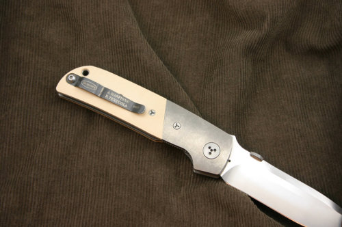 knifepics:  Ivory Micarta Terzuola