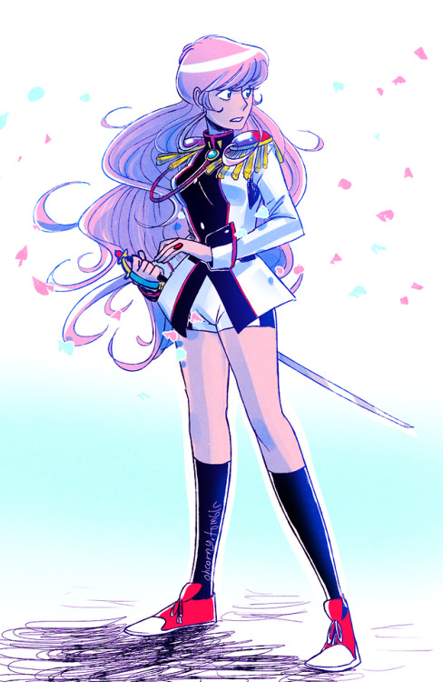 ohcorny: a drawing i did two years ago of movie utena started going around randomly today and i reme