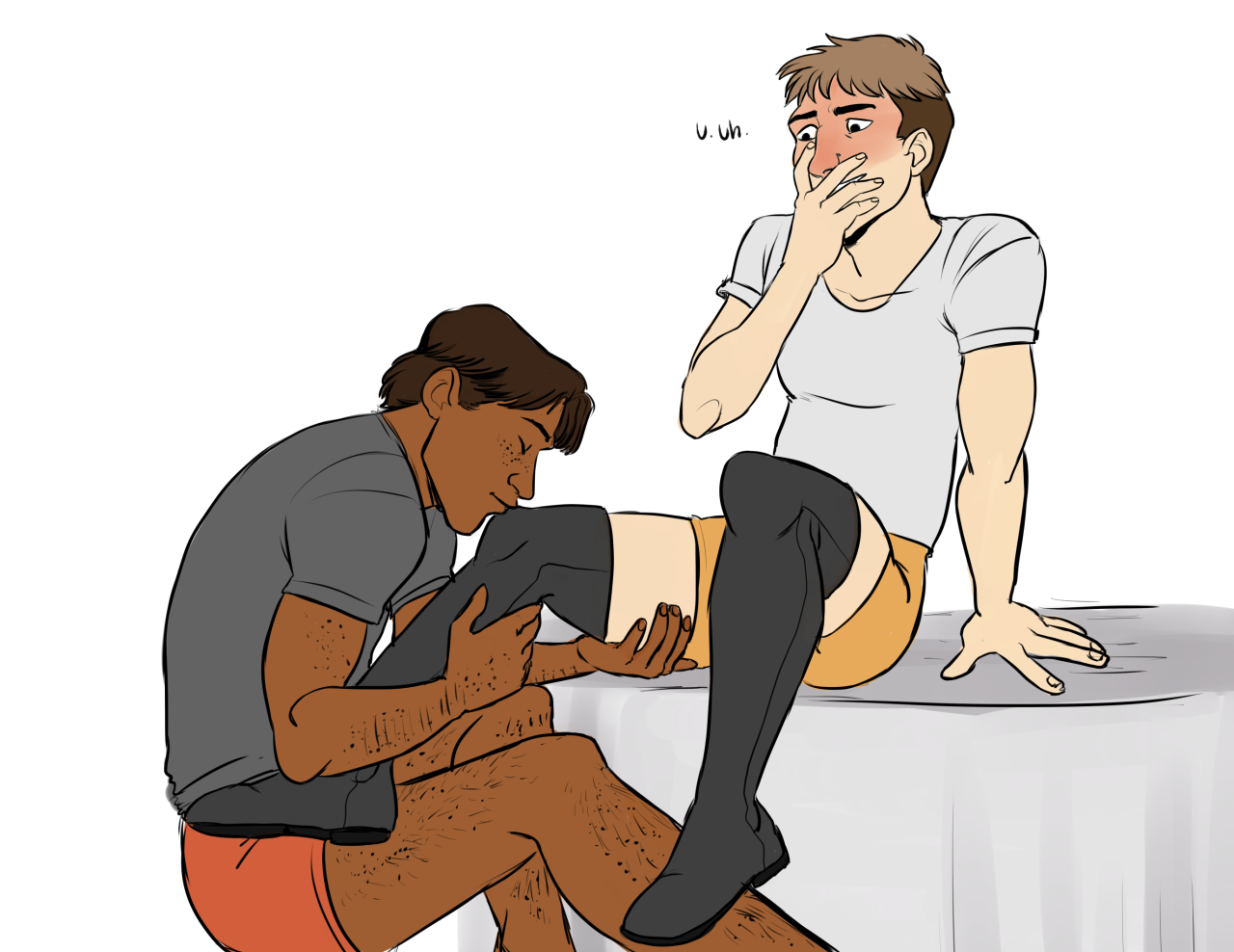 armins-secret-armin-rp-blog:  the sexy leg pic feat. very sexy dialogue from jean