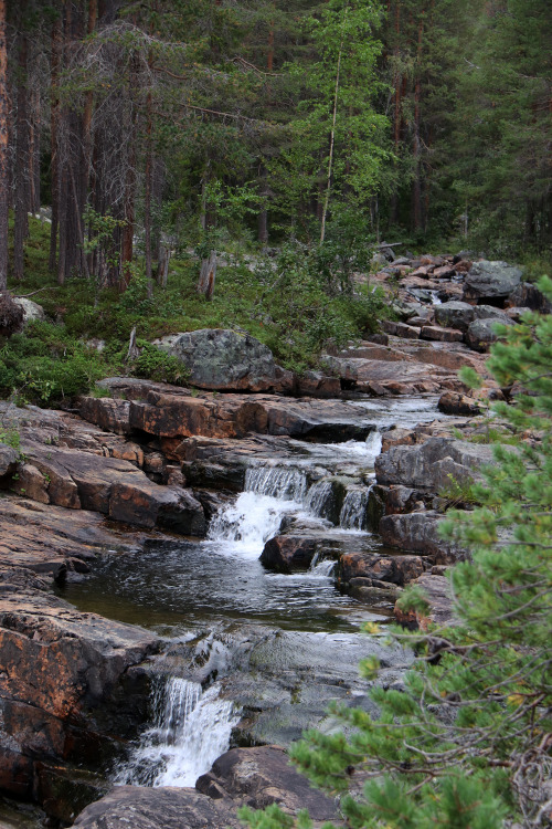 Rändåfallet in Härjedalen, Sweden. September, 2019.