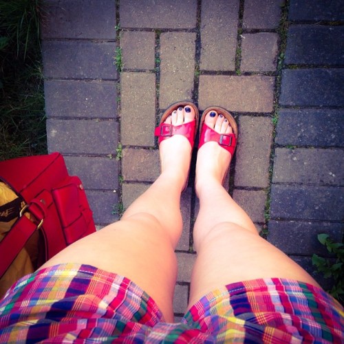Summer is here #summer #legs #birkenstocks