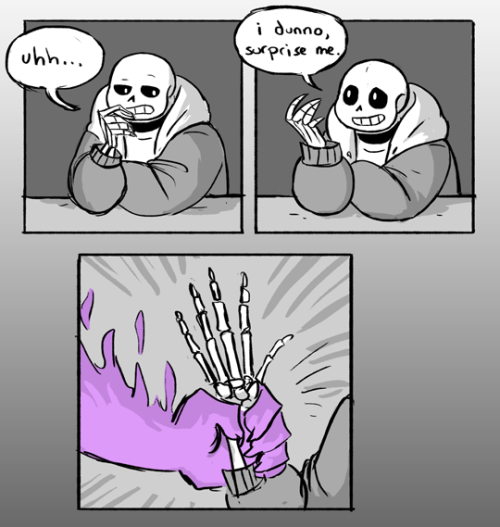 withtheworms:  << beginning | < part 4 Burnt Condiments [UF Grillby / UT Sans / UF Sans] famous last words there, Sans. haha more of this ot3 edgy crossover sansby nonsense.  eyyy lmao. 