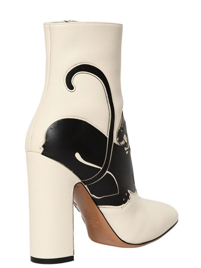 yslgirl:Valentino 110MM Panther Leather Boots$1,495.00 