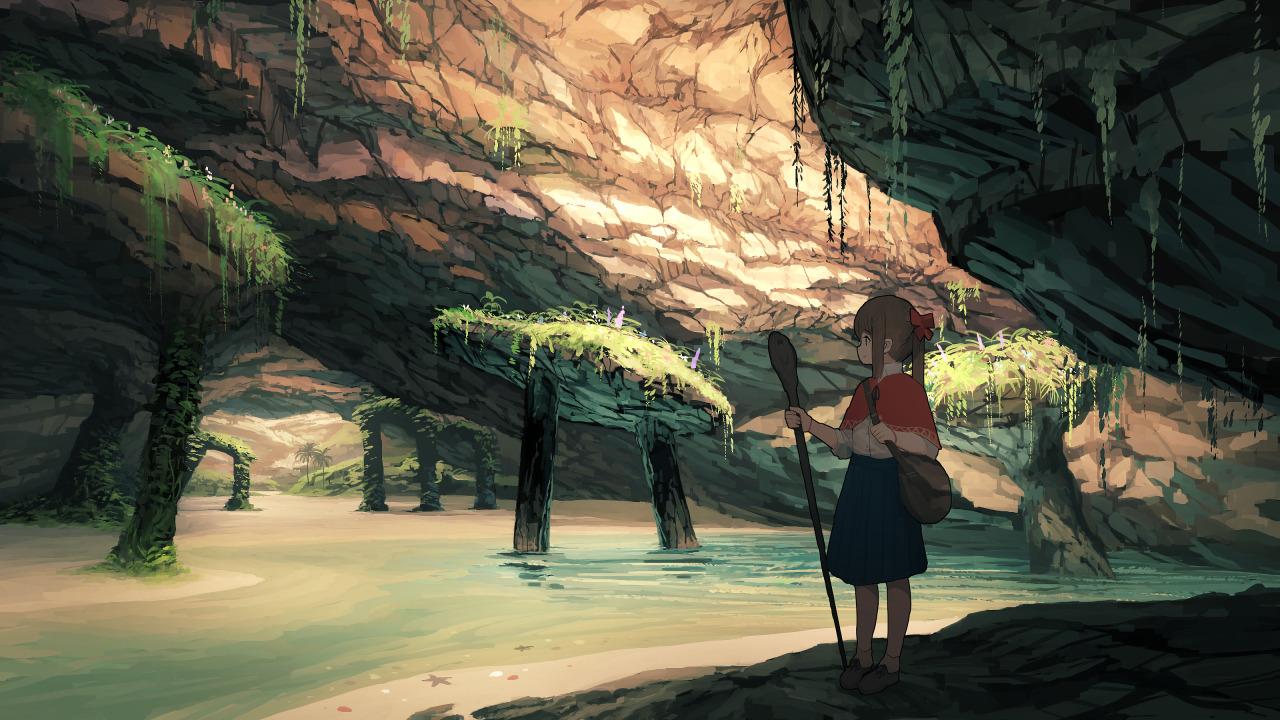 nkym:  「海辺の遺跡」/「ジャン・ポポ」[pixiv] 