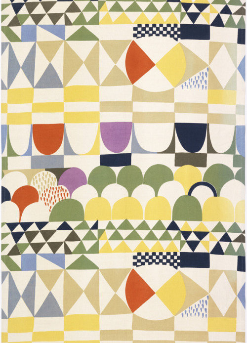 Josef Frank, Textile design Bows, 1929/1960. Sweden.Bows was produced in 1960 after an early design 