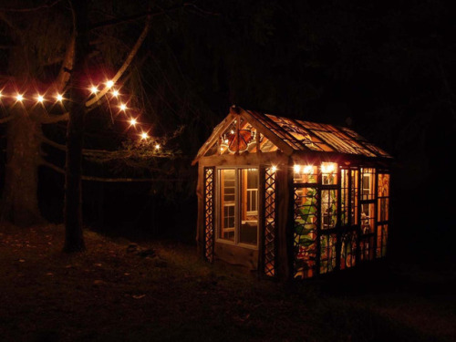 itscolossal: A Stained Glass Cabin Hidden in the Woods by Neile Cooper