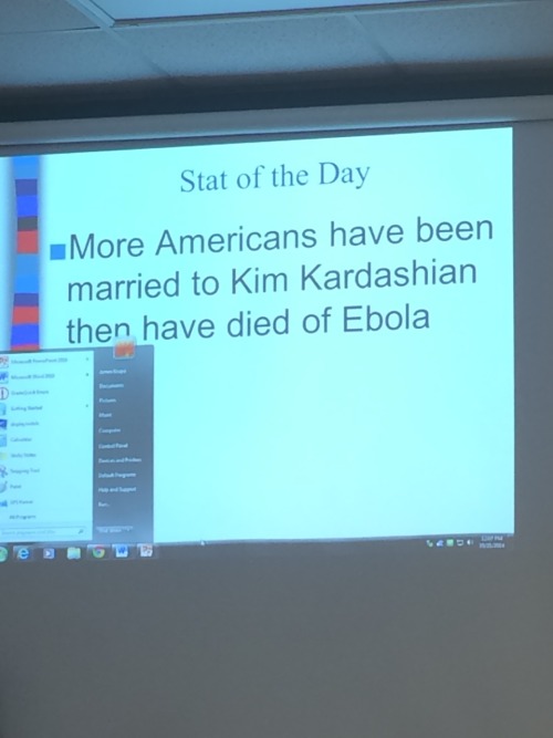 destiellourry:my teacher usually has these “stat of the day” up on the screen when we first walk int