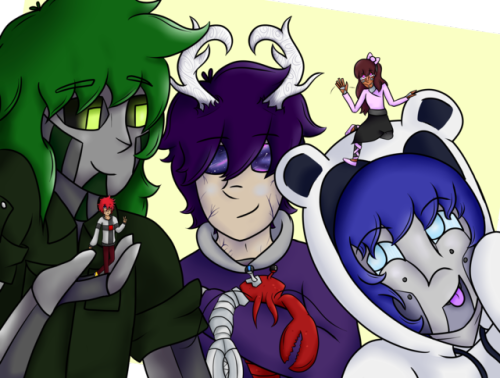 “Guys, say cheese!”cause when am i not drawing my ocs taking selfies?edit: fixed a mistake + added c