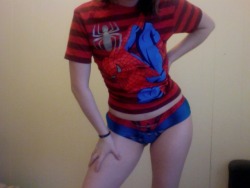 knownsub:  yourgeekgoddess:  BrightestBlackestNight asked nicely… so you can all thank him for round 2 of the Spiderman panties ;P -Quinn  Sexy :)  Because glorious sexy geekiness!!!