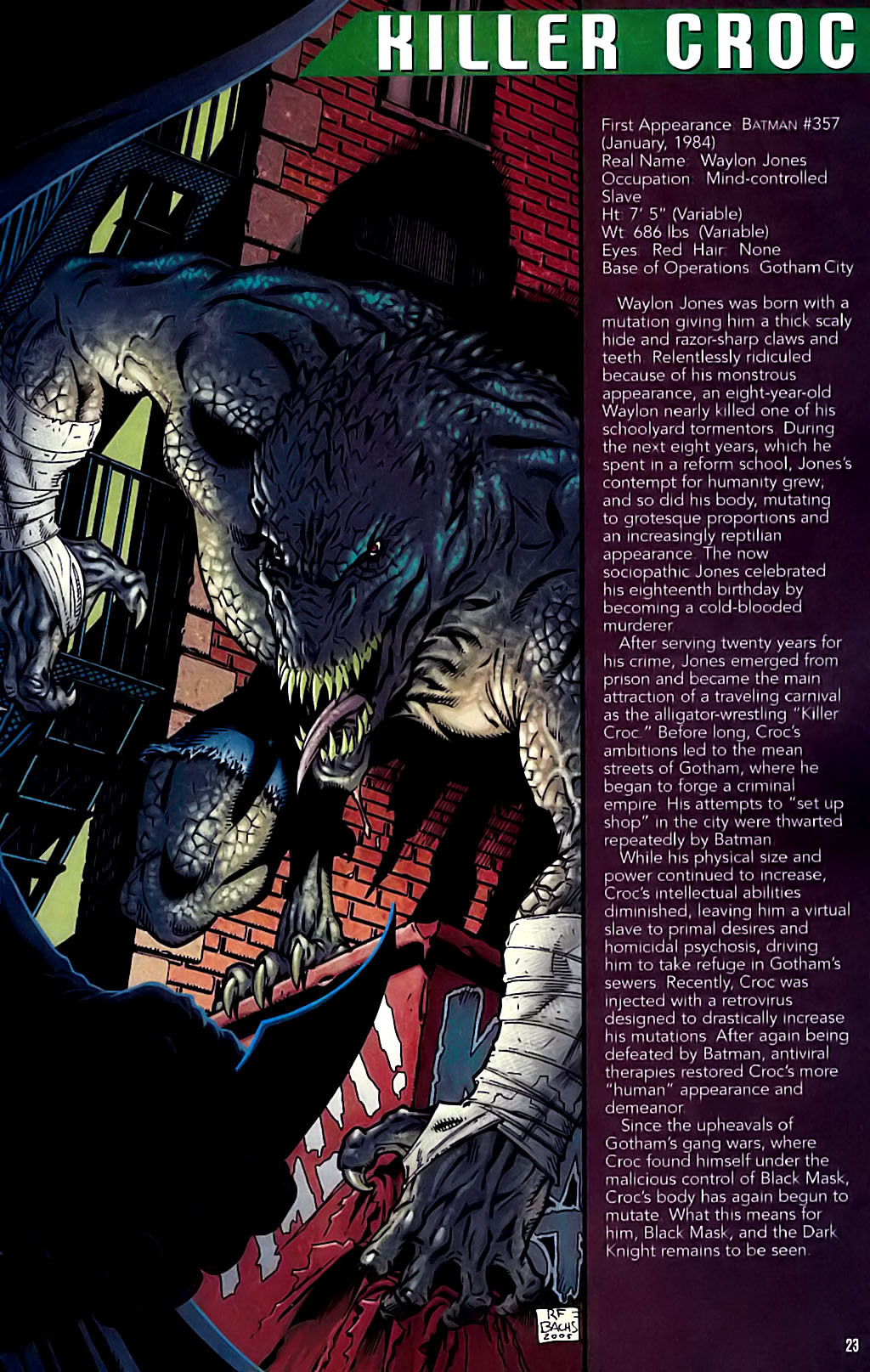 A blog dedicated to all your favorite moments — Killer Croc info page