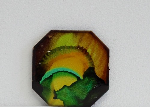 Artist: Helena SevovCoaster, Alcohol Ink I’ll tell you how the sun rose, -A ribbon at a time.T