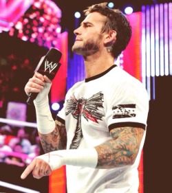 Superstarsanddivaswwe:  Cm Punk Looks So Hot With The Mic In His Hand! I’m In Love!