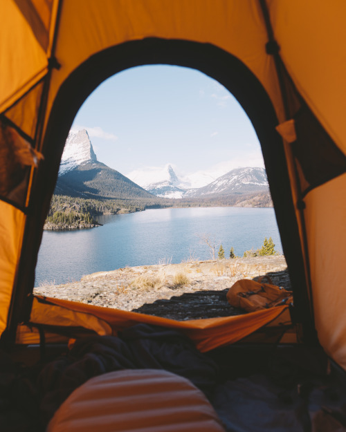 alexstrohl:Paddling the far end of St Mary Lake in Glacier Park, Montana. Just behind me stood the r