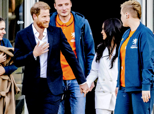 The Duke and Duchess of Sussex attend a reception ahead of the start of the Invictus Games The Hague