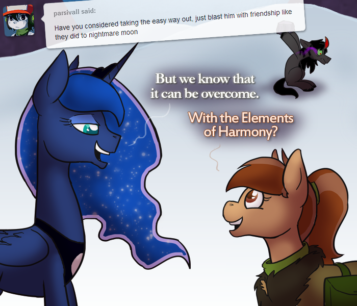 ask-king-sombra:  Wonder how Celestia’s little reformation thing is turning out. 