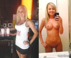 teenselfiesnet:  Clothed / nude  Both look good 