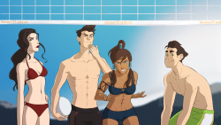 tlrledbetter:  blue-wave-789:  Volleyball Krew &lt;3 This is not really a modern au, since everybody has their original hairstyle…. but since they are wearing their modern bathing suits… :D I don’t know. I hope you like it!   WHY IS EVERYONE