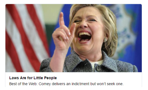 by-grace-of-god:  “FBI Director James Comey held a press conference recommending no criminal charges be brought against Hillary Clinton… Instead, Comey spent 10 minutes of his 15 minute press conference explaining in painstaking detail all of the