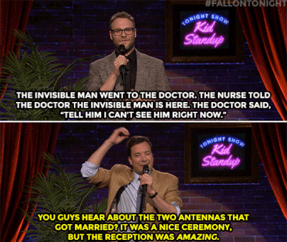 fallontonight:  Seth Rogen and Jimmy perform stand-up jokes elementary school kids submitted to The Tonight Show.