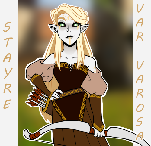 pavettadraws:Stayre (Erian Silvirinia Racá) var Varosa is a princess and the youngest child of emper
