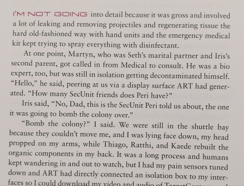 Murderbot In All Systems Red Voice: Yeah Being Wounded In Front Of Humans Is Just Awkward, Obviously