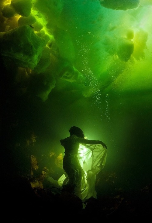 Ophelia by Viktor LyagushkinNatalia Avseenko beneath the ice. White sea. Russia. Light - Bogdana Vas