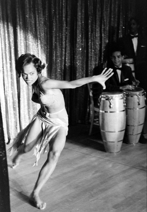 twixnmix:  Eartha Kitt performing at El Rancho Vegas in 1955.Photos by George Silk for LIFE magazine 