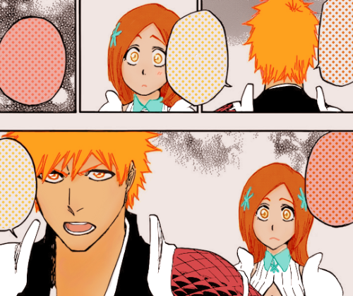 orihimekurosaki:Ichihime week/ Day 5 ; then & now Chapter 193: Inoue…stand back. Chapter 672: Tw