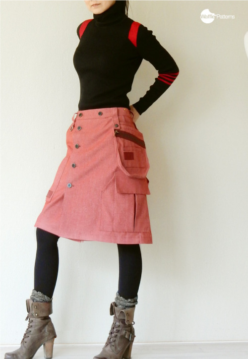 wafflepatterns:Meet new sewing pattern &lt;Anzu&gt; Cargo SkirtMeet the new item from Waffle