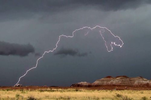 LightningThis spectacular bolt of lightning was photographed from Petrified Forest National Park in 