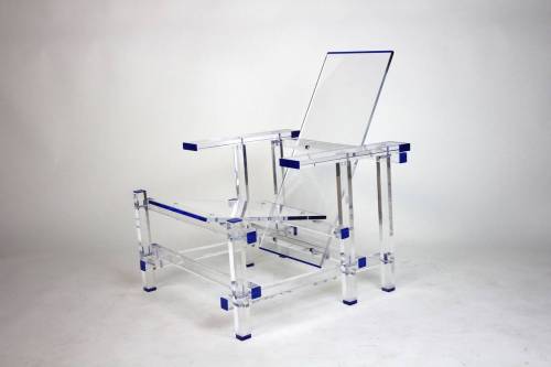 virtualgeometry: Lucite Chair, a Composition of Surfaces and Lines in Space Inspired by Rietveld / 