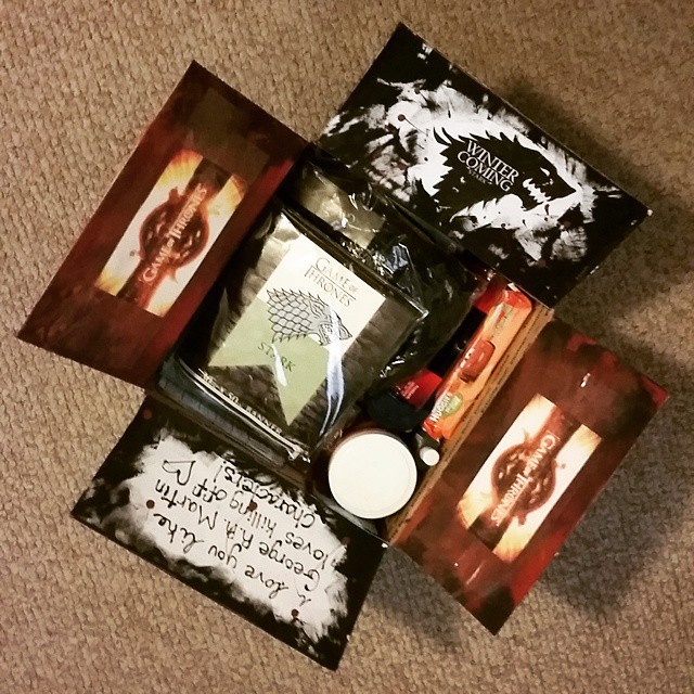milsoyogi:  Hubby’s next care package! I know he is going to love this one, we