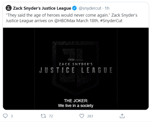 lesbianshepard:absolutely losing it at this completely official trailed for the snyder cut where the