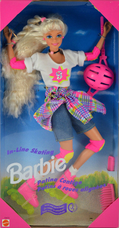 in line skating barbie