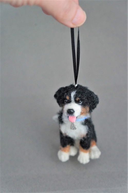  Can’t believe I am doing Christmas orders already.  This is a needle felted Mountain dog/tree