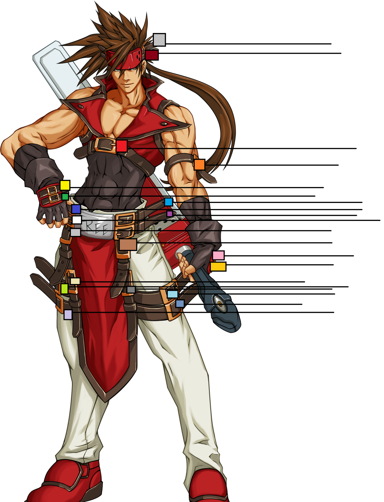 fuckdad:  baohova:  Sol Badguy wears 20 belts and frankly that’s dedication to