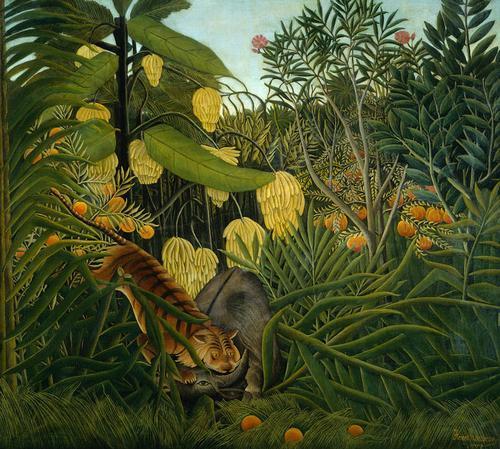 nobrashfestivity:   Henri Julien Rousseau, The Jungle  