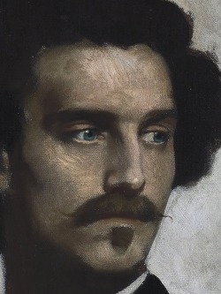 Anselm Feuerbach, self portrait (detail) .