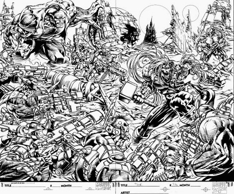 ungoliantschilde:  black and white artwork by Mike Deodato, Jr.