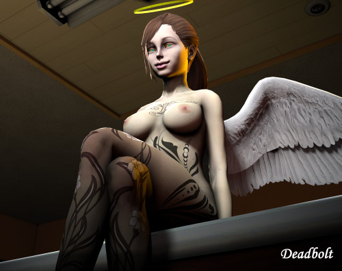 deadboltreturns:  Figured I’d give KP0988′s angel a model spotlight. From the looks of it, he gave her the name Anpiel. A great antithesis to his demon girls and demon man, she’s also more detailed as well as curvier. It’ll be a joy to think up