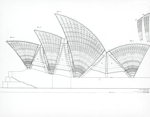 Jørn Utzon, Sydney Opera House, 1959-1973. Static Work: Ove Arup. Source/ Mehr: Museum für Architekt