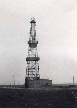 An oil derrick on the island of Hiddensee (Germany, 1967).