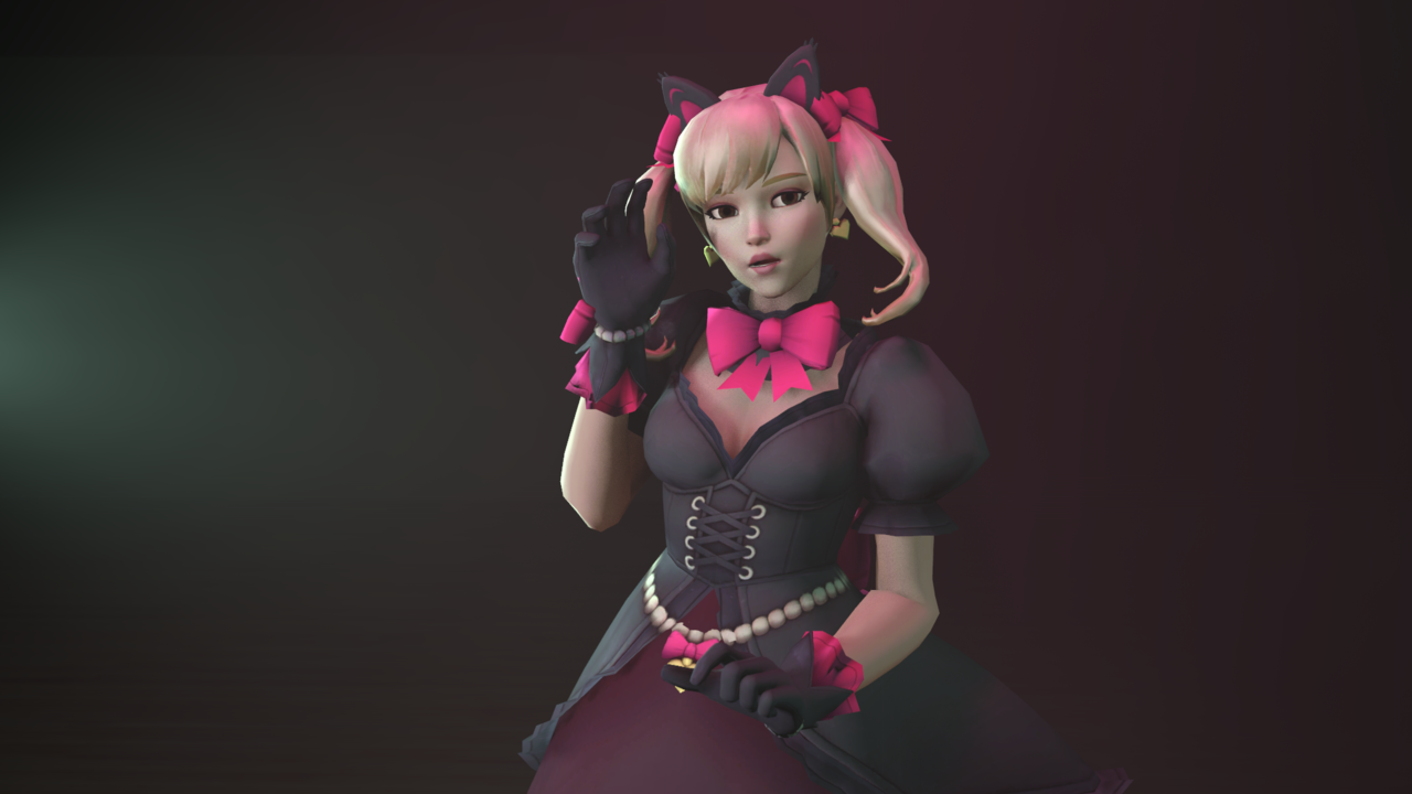 yhasgodleftus:  A quick cat dva warm up render :) will be getting started on those