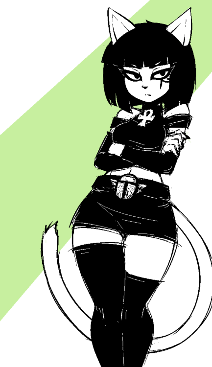 sem-l-grim:  Goth Kitty. Quick Draw.