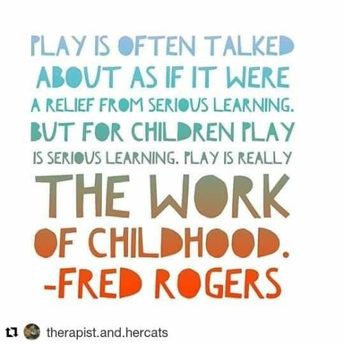 #Repost @therapist.and.hercats (@get_repost)・・・Let them play. It&rsquo;s a way for children to commu