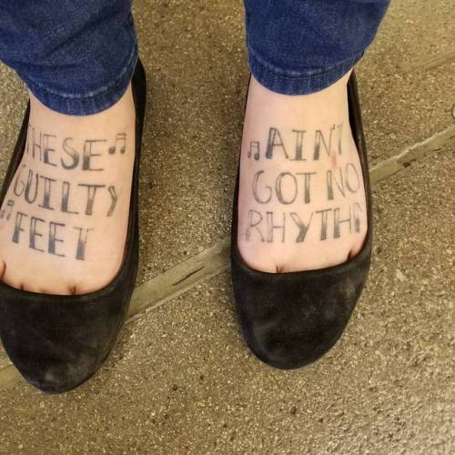 styrogoatse:I don’t know what compelled this shop girl at Old Navy to get this tattoo, but it&