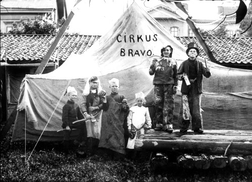 Playing circus, early 1900s, Sweden.