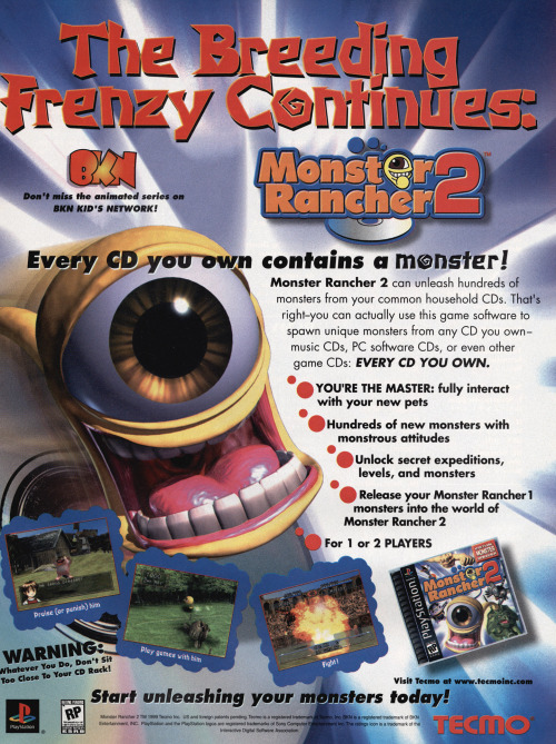 found-in-retro-game-mags: Monster Rancher 2“The Breeding Frenzy Continues” (Official U.S