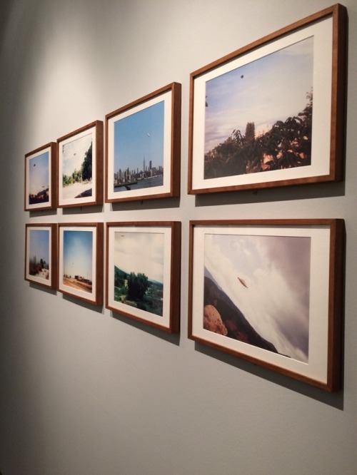 silver-tones: Alien UFO posters and frames at a Conspiracy Week exhibition at the Photographers&rsqu
